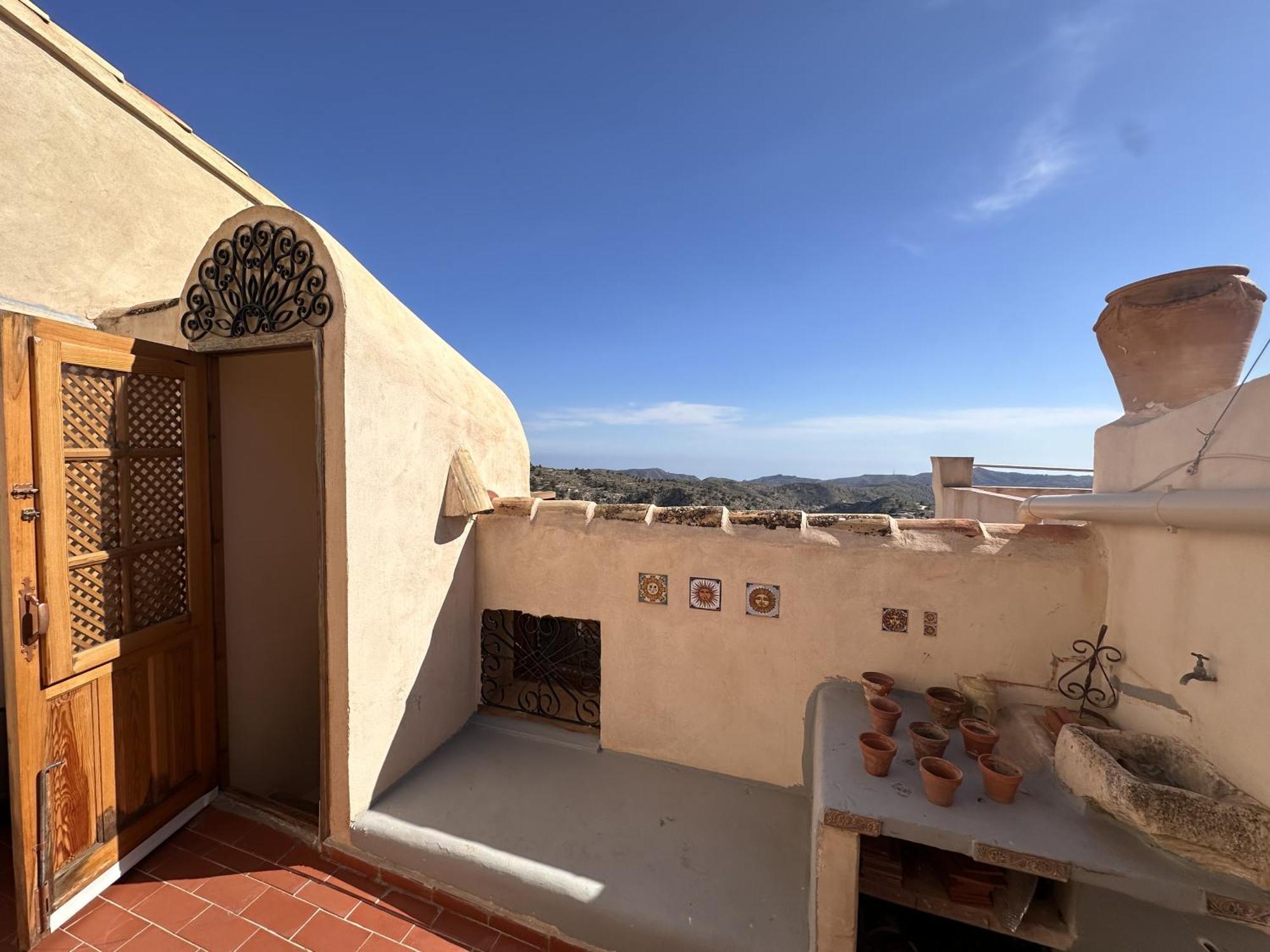 Casa Con Vistas Al Mar Y Patio De Buganvillas Aigues Exterior foto